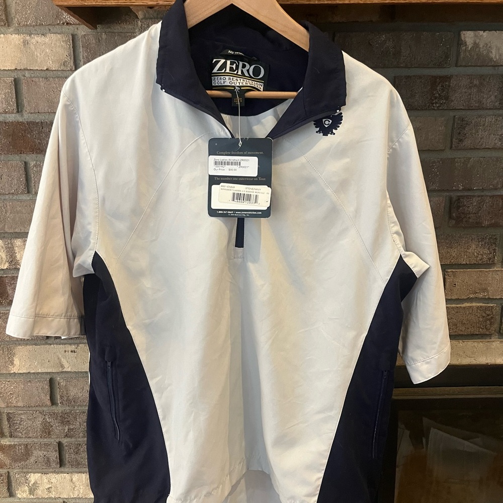 NWT Zero Restriction Ladies Two-Tone Golf Shirt L